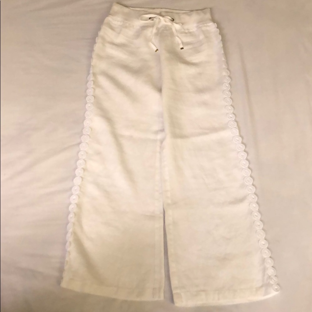 Lily 🤍White Linen Pants🤍White beach pant